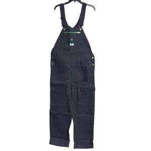 NWT Mens Liberty Duck Bib Overalls Grey Workshop Farmer Utility Heavy Duty